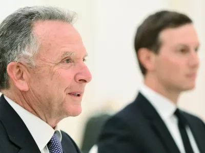 U.S. President Donald Trump's special envoy Steve Witkoff and son-in-law Jared Kushner attend a meeting with Russian President Vladimir Putin at the Kremlin in Moscow, Russia, December 2, 2025. Sputnik/Kristina Kormilitsyna/Pool via REUTERS ATTENTION EDITORS - THIS IMAGE WAS PROVIDED BY A THIRD PARTY.