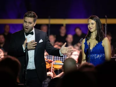 Domen Križaj in Mojca Bitenc Križaj bosta kot solista nastopila na velikem koncertu. / Foto: Simfonični Orkester Cantabile