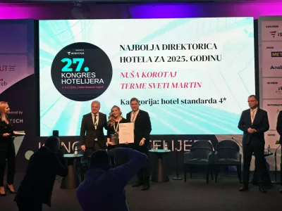 Nagrado je Nuša Korotaj prejela na 27. Kongresu hotelirjev v Zagrebu (Foto: BHS)