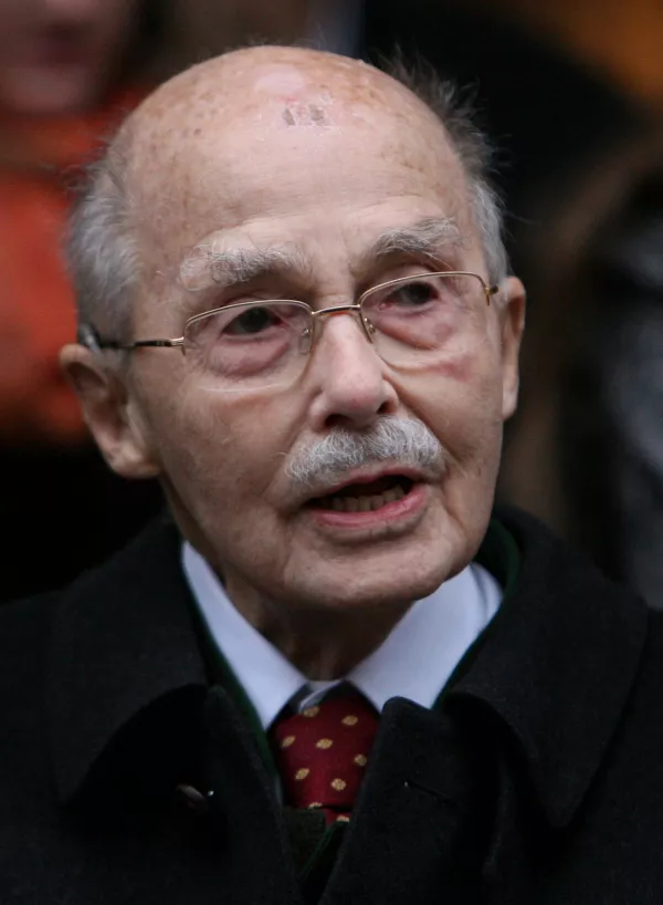 FILE - In this Nov. 25, 2007 file picture Archduke Otto von Habsburg attends ceremonies for his 95th birthday in Munich, southern Germany. A spokeswoman for Otto von Habsburg says the oldest son of Austria-Hungary's last emperor and longtime head of one of Europe's most influential families has died at age 98. Eva Demmerle told The Associated Press on Monday July 4, 2011 that Habsburg died in his sleep early in the morning at his home in Poecking in southern Germany. Born on Nov. 20, 1912, Habsburg witnessed the family's decline after the Habsburgs were forced into exile following World War I. Habsburg settled in Poecking in the 1950s and went on to become a member of the European parliament for Bavaria's conservative Bavarian Christian Social Union. Demmerle says he will be buried July 16 in the Emperor Tomb in Vienna, below the city's Capuchin Church.  (AP Photo/dapd/Oliver Lang,File)