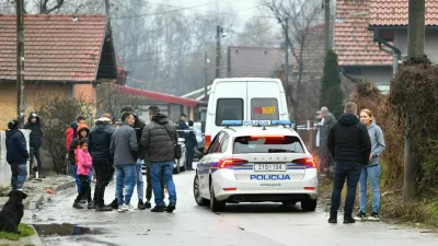 05.12.2025., Mursko Sredisce - Policijski ocevid u romskom naselju gdje je muskarac iz vatrenog oruzja pucao u dvije zene. Photo: Vjeran Zganec Rogulja/PIXSELL