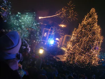 Silvestrovanje, Novo leto, praznična Ljubljana, Prešernov trg, //FOTO: Bojan VelikonjaOPOMBA: ZA OBJAVO V ČASOPISU DNEVNIK