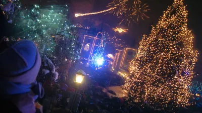 Silvestrovanje, Novo leto, praznična Ljubljana, Prešernov trg, //FOTO: Bojan VelikonjaOPOMBA: ZA OBJAVO V ČASOPISU DNEVNIK