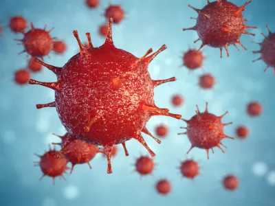 3d illustration pathogenic viruses causing infection in host organism, Viral disease outbreak, virus abstract background.