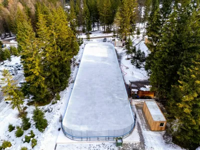 Planica drsališče iz zraka / Foto: Kranjska Gora