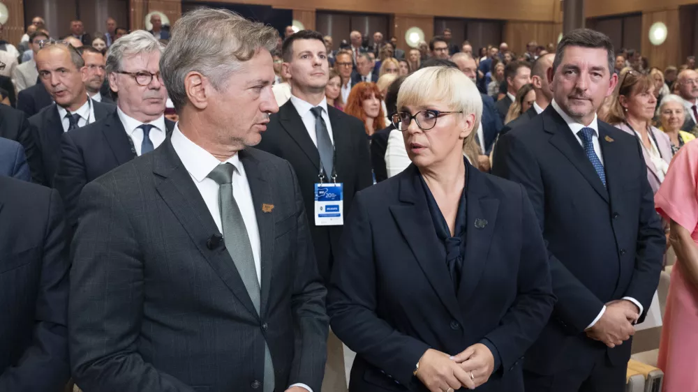 Nataša Pirc MusarRobert Golob01.09.2025 20. Blejski strateški forumFOTO: Nik Erik Neubauer