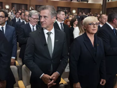 Nataša Pirc MusarRobert Golob01.09.2025 20. Blejski strateški forumFOTO: Nik Erik Neubauer