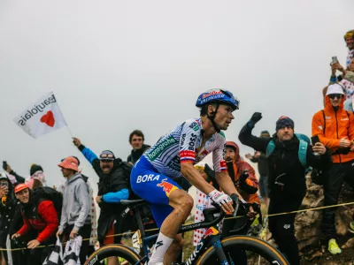 Tour de France: Primoz Roglic from Team Red Bull - BORA - hansgrohe is photographed during Stage 18 COURCHEVEL COL DE LA LOZE (171.5 KM) of the Tour de France on July 24, 2025. // Maximilian Fries / Red Bull Content Pool // SI202507241900 // Usage for editorial use only // 