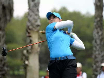 ﻿Spanija, Tarragona.Mlada slovenska golfistka Ana Belac na sredozemskem turnirju v golfu v spanski Tarragoni junija lani, kjer je bila tretja med posameznicami.