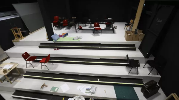 26.09.2024 - novinarska konferenca SNG Drama Ljubljana pred odprtjem prostorov na Litostrojski 56 in ogled novih prostorov.Foto: Luka Cjuha