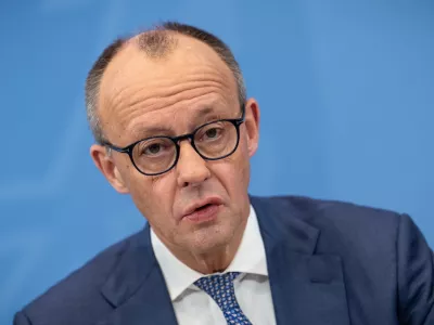 11 December 2025, Berlin: German Chancellor Friedrich Merz takes part in the press briefing on the results of the consultations following the coalition committee in the Chancellery. Photo: Michael Kappeler/dpa