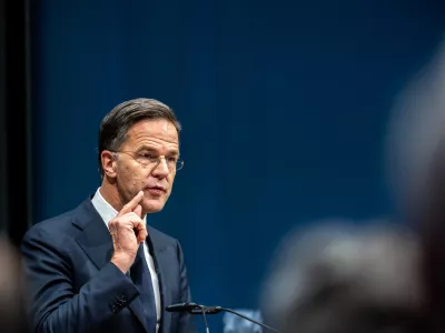 11 December 2025, Berlin: Mark Rutte, NATO Secretary General, gives a keynote speech at the invitation of the Munich Security Conference on the premises of the Bavarian State Representation. Photo: Michael Kappeler/dpa