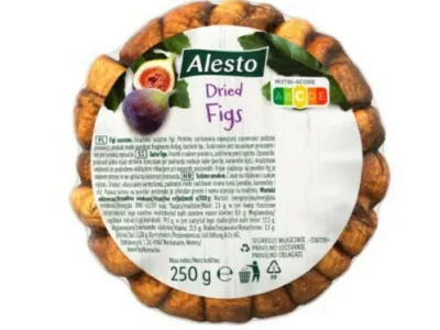 Odpoklic izdelka Suhe fige, 250 g, Alesto. Foto: STA
