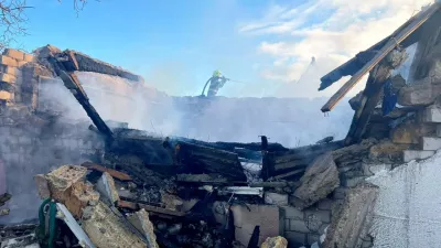 A firefighter works at the site of a Russian missile and drone strike, amid Russia's attack on Ukraine, in Odesa region, Ukraine, in this handout picture released December 13, 2025. Press service of the State Emergency Service of Ukraine in Odesa region/Handout via REUTERS  ATTENTION EDITORS - THIS IMAGE HAS BEEN SUPPLIED BY A THIRD PARTY. WATERMARK FROM SOURCE. MANDATORY CREDIT.