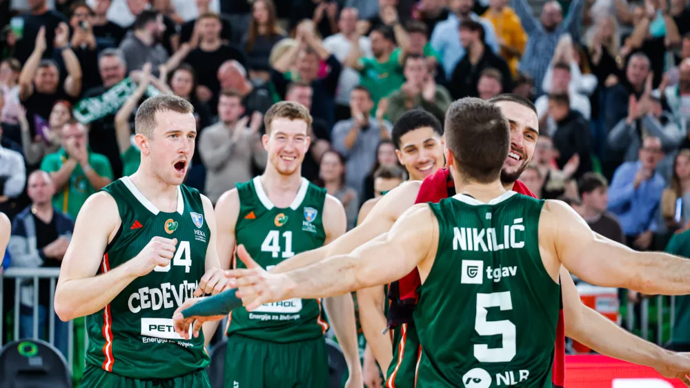 Aleksej Nikolić in action during AdmiralBet ABA League 2025/2026 basketball match between Cedevita Olimpija (SLO) and Crvena Zvezda (SRB) in SRC Stozice, Ljubljana, Slovenia on November 17, 2025.