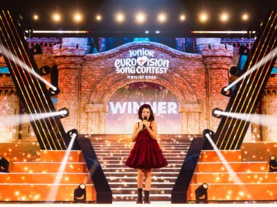 Imenitna pevka po zmagoslavju. / Foto: Ebu