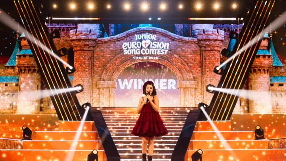 Imenitna pevka po zmagoslavju. / Foto: Ebu