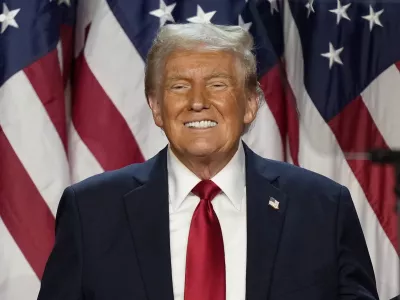 FILE - Republican presidential nominee former President Donald Trump is pictured at an election night watch party, Wednesday, Nov. 6, 2024, in West Palm Beach, Fla. (AP Photo/Alex Brandon, File)