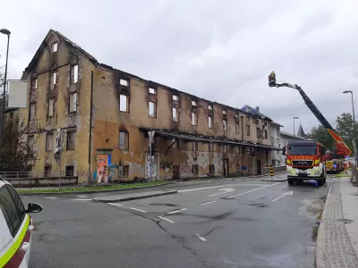 Pogoreli Majdičev mlin v Kranju.