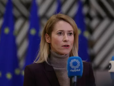 European Union High Representative for Foreign Affairs and Security Policy and European Commission Vice-President Kaja Kallas speaks as she attends an EU Foreign Affairs Council in Brussels, Belgium December 15, 2025. REUTERS/Omar Havana