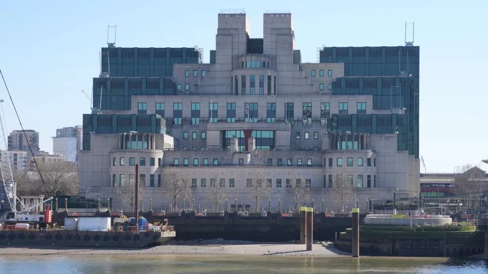 FILE - A general view of the headquarters of the Secret Intelligence Service, MI6, in London, March 18, 2025. (AP Photo/Kin Cheung, File)