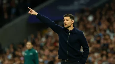 Soccer Football - UEFA Champions League - Real Madrid v Manchester City - Santiago Bernabeu, Madrid, Spain - December 10, 2025 Real Madrid coach Xabi Alonso REUTERS/Susana Vera