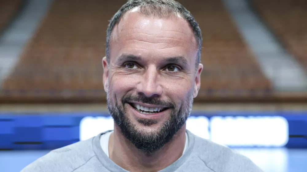 Uro&scaron; Zorman- 13.10.2025 - rokomet - novinarska konferenca Slovana iz Ljubljane pred torkovim začetkom nastopanja v skupinskem delu evropske lige - RK Slovan//FOTO: Jaka Gasar