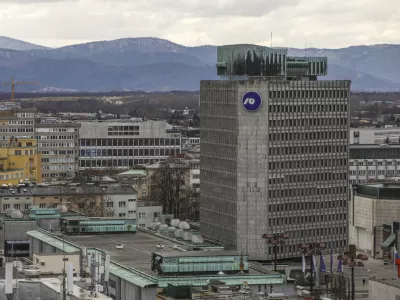 13.01.2025 - Ljubljana panorama - simbolična fotografija - stolpnica TR3 - Ljubljanska banka - NLBFoto: Luka Cjuha