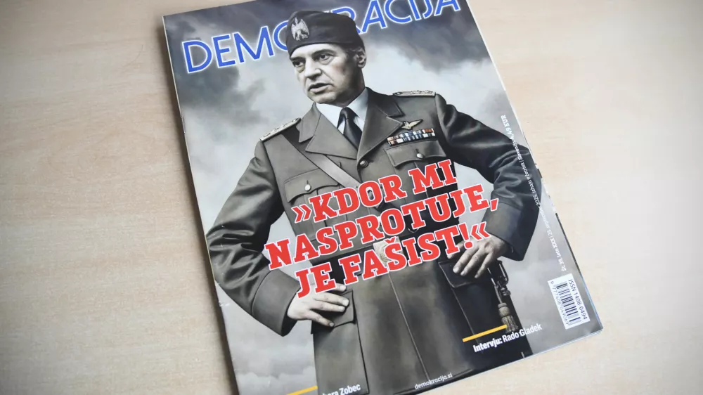Tednik Demokracija je omenjeno naslovnico objavil 25. septembra letos. Foto: STA