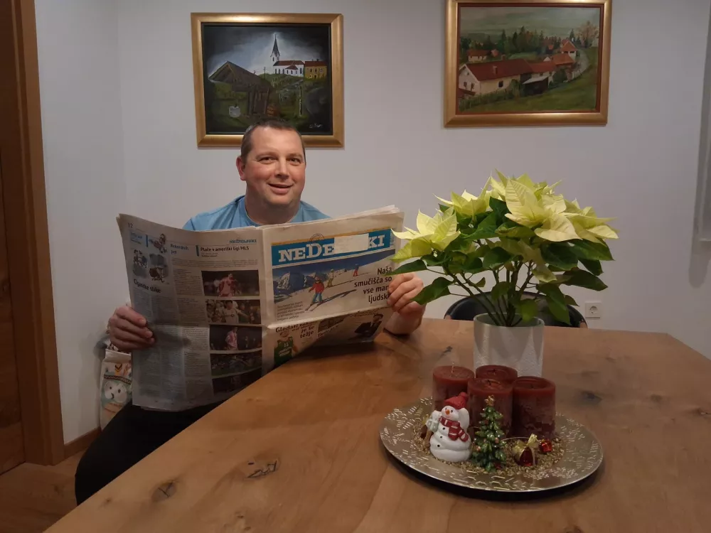 Andrej Veligo&scaron;ek, bralec Nedeljskega dnevnika / Foto: Katja Petrovec 