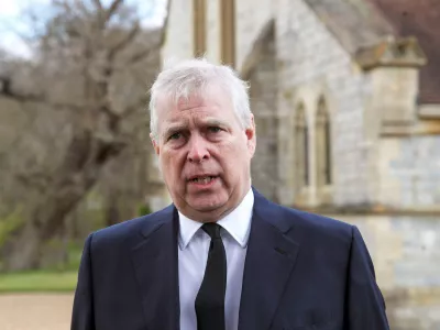 FILE - Britain's Prince Andrew speaks during a television interview at the Royal Chapel of All Saints at Royal Lodge, Windsor, April 11, 2021. (Steve Parsons/Pool Photo via AP, File)