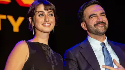 Zohran Mamdani, New York City mayoral candidate, and his wife Rama Duwaji during an election night event at The Brooklyn Paramount Theater in the Brooklyn borough of New York, US, on Tuesday, Nov. 4, 2025. Mamdani won a historic victory to become the city's 111th mayor defeating independent mayoral candidate Andrew Cuomo and Republican mayoral candidate Curtis Sliwa.Election Night For Zohran Mamdani At Brooklyn Paramount, NYC, United States - 05 Nov 2025,Image: 1050685656, License: Rights-managed, Restrictions:, Model Release: no