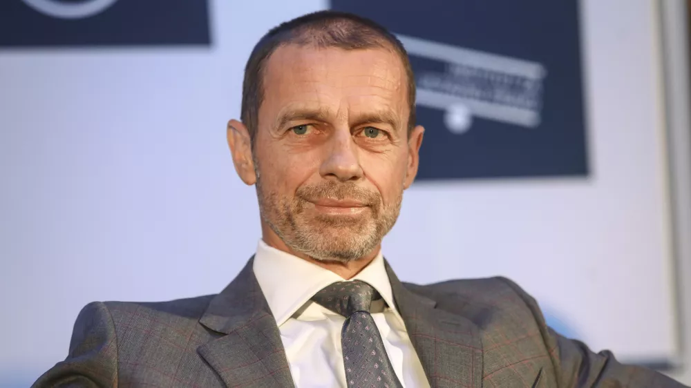 Aleksander Čeferin predsednik UEFA8.11.2024 - pogovor s predsednikom Uefe Aleksandrom Čeferinom o izzivih evropskega nogometa, ki ga pripravljajo Litteralis, In&scaron;titut za ustavno pravo, &Scaron;tudentsko dru&scaron;tvo PandaFOTO: LUKA CJUHA