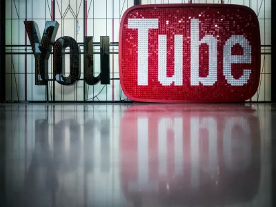 FILED - 07 December 2017, Berlin: The logo of the video portal Youtube is seen at the Youtube Space in Berlin. Photo: Sophia Kembowski/dpa