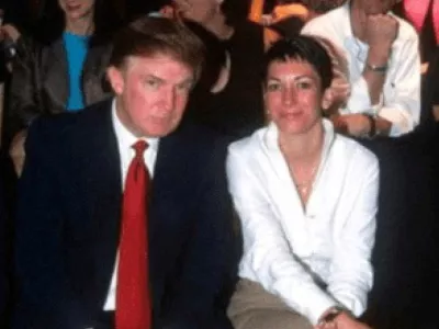 Ghislaine Maxwell and Donald Trump are shown in this image released by the Department of Justice in Washington, D.C., U.S., on December 23, 2025 as part of a new trove of documents from its investigations into the late financier and convicted sex offender Jeffrey Epstein. U.S. Justice Department/Handout via REUTERS  THIS IMAGE HAS BEEN SUPPLIED BY A THIRD PARTY   TPX IMAGES OF THE DAY