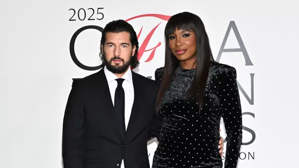 FILE - Andrea Preti, left, and Venus Williams attend the CFDA Fashion Awards, hosted by The Council of Fashion Designers of America, at The American Museum of Natural History on Monday, Nov. 3, 2025, in New York. (Photo by Evan Agostini/Invision/AP, File)