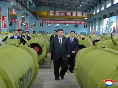 North Korean leader Kim Jong Un visits major munitions enterprises in the last quarter of 2025, in this picture released by North Korea's official Korean Central News Agency on December 26, 2025.  KCNA via REUTERS  ATTENTION EDITORS - THIS IMAGE WAS PROVIDED BY A THIRD PARTY. REUTERS IS UNABLE TO INDEPENDENTLY VERIFY THIS IMAGE. NO THIRD PARTY SALES. SOUTH KOREA OUT. NO COMMERCIAL OR EDITORIAL SALES IN SOUTH KOREA.
