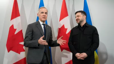 Canada's Prime Minister Mark Carney meets with Ukrainian President Volodymyr Zelenskiy in Halifax, Nova Scotia, Canada, December 27, 2025. REUTERS/Darren Calabrese