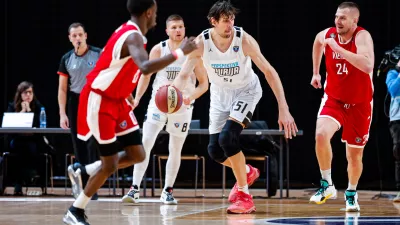 Boban Marjanović of Perspektiva Ilirija in action during AdmiralBet ABA League 2025/2026 basketball match between Perspektiva Ilirija and Vienna in Tivoli Hall, Ljubljana, Slovenia on December 27, 2025
