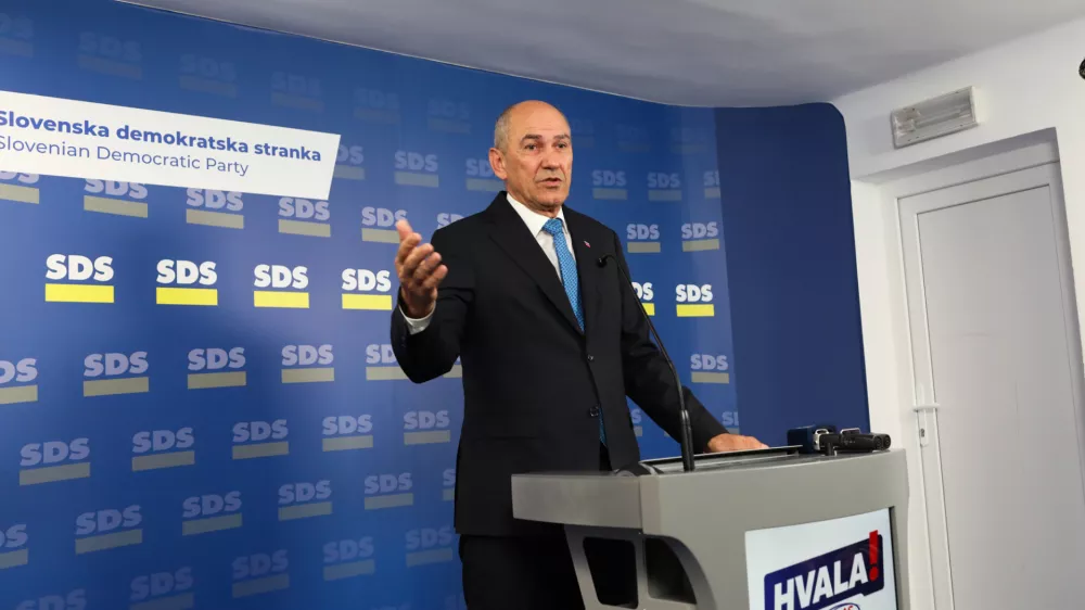 - 11.05.2025. Referendum 2025, Janez Jan&scaron;a, SDS, izjava. Foto: Bojan Velikonja i