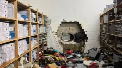 Rop banke v Gelsenkirchnu v Nemčiji.Foto: Policija