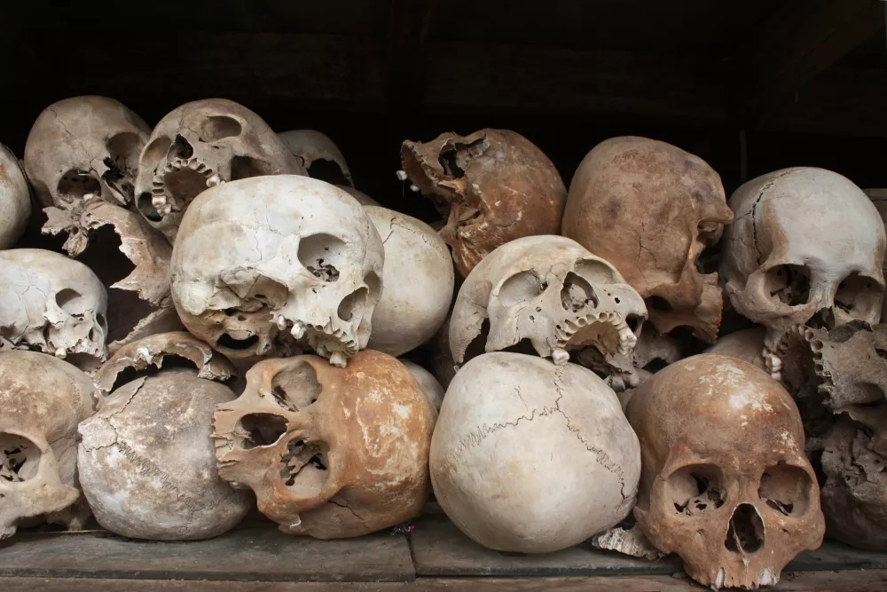 Skulls of the victims of the Khmer Rouge occupation of Cambodia / Foto: Nn