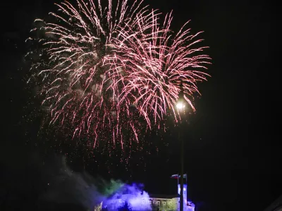 -Ognjemet, Praznovanje vstopa v Novo leto 2024.31.12.2023. -Silvestrovanje v Ljubljani na Kongresnem trgu.//FOTO: Bojan Velikonja