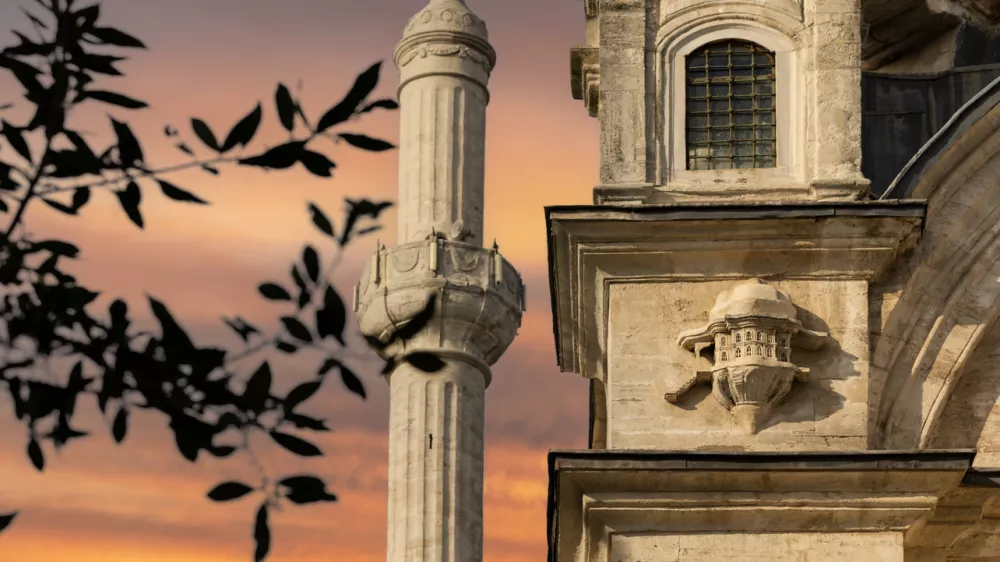 The bird house on the Buyuk Selimiye Mosque in Istanbul, Turkey