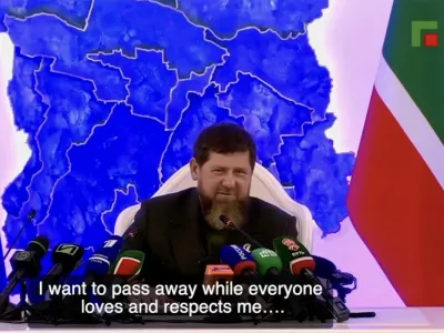 Ailing Putin warlord Ramzan Kadyrov, 49, appears to tell followers to expect his early death amid swirling rumours of health problems.,Image: 1059653843, License: Rights-managed, Restrictions: ***HANDOUT image or SOCIAL MEDIA IMAGE or FILMSTILL for EDITORIAL USE ONLY! * Please note: Fees charged by Profimedia are for the Profimedia's services only, and do not, nor are they intended to, convey to the user any ownership of Copyright or License in the material. Profimedia does not claim any ownership including but not limited to Copyright or License in the attached material. By publishing this material you (the user) expressly agree to indemnify and to hold Profimedia and its directors, shareholders and employees harmless from any loss, claims, damages, demands, expenses (including legal fees), or any causes of action or allegation against Profimedia arising out of or connected in any way with publication of the material. Profimedia does not claim any copyright or license in the attached materials. Any downloading fees charged by Profimedia are for Profimedia's services only. * Handling Fee Only ***, Model Release: no