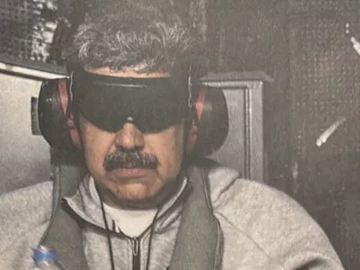 A photograph which U.S. President Donald Trump posted on his Truth Social account shows what he describes as Venezuelan President "Nicolas Maduro on board the USS Iwo Jima" amphibious assault ship, currently in the Caribbean Sea January 3, 2026. @realDonaldTrump/Handout via REUTERS THIS IMAGE HAS BEEN SUPPLIED BY A THIRD PARTY   TPX IMAGES OF THE DAY