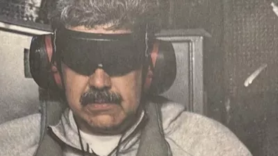 A photograph which U.S. President Donald Trump posted on his Truth Social account shows what he describes as Venezuelan President "Nicolas Maduro on board the USS Iwo Jima" amphibious assault ship, currently in the Caribbean Sea January 3, 2026. @realDonaldTrump/Handout via REUTERS THIS IMAGE HAS BEEN SUPPLIED BY A THIRD PARTY   TPX IMAGES OF THE DAY