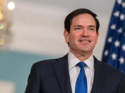 Secretary Marco Rubio meets with Belgian Foreign Minister Maxime Pr&eacute;vot at the State Department, Tuesday, Jan. 6, 2026 in Washington. (AP Phoro/Kevin Wolf)