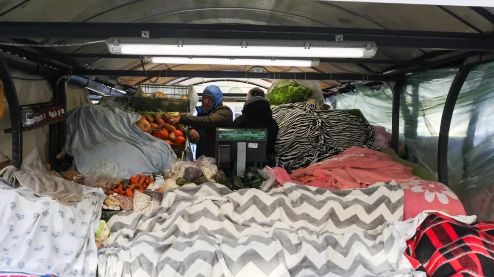 08.012026. Mraz -12 v Ljubljani. Tržnica Koseze. Foto: Bojan Velikonja