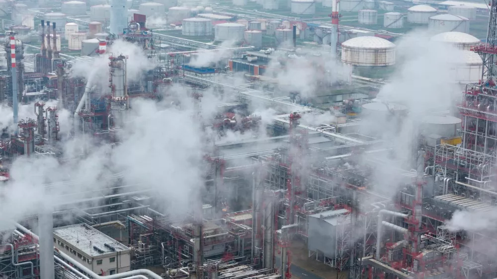 FILE PHOTO: A drone view shows Serbia's majority Russian-owned NIS oil refinery in Pancevo, Serbia, November 27, 2025. REUTERS/Marko Djurica/File Photo
